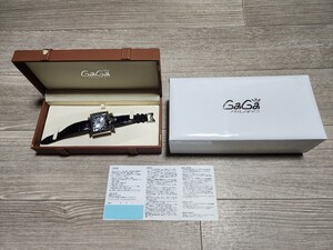 稼動品　箱付　ガガミラノ　ナポレオーネ　自動巻き　6000.5　スクエア　本物　（検索　GaGa MILANO　マヌアーレ　腕時計 メンズ