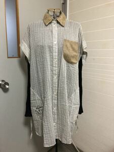 ツモリチサト(TSUMORI CHISATO)/ラメドッキングワンピース水色系美品