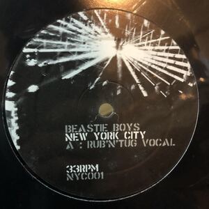 【極美品】BEASTIE BOYS / NEW YORK CITY (RUB N TUG REMIX) 12inch EP DJ HARVEY DJ HARVEY直系