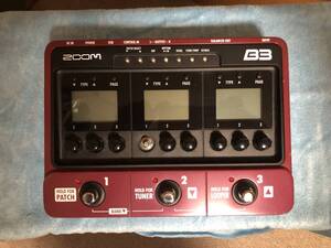 【本体のみ】ZOOM B3 ベース用マルチエフェクター【中古】