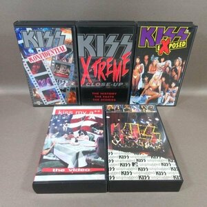 M696●KISS キッス「アンプラグド/KISS・マイ・アス/エクスポーズド/エクストリーム・クローズアップ/コンフィデンシャル」VHSビデオ計5点