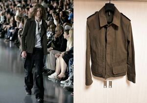 【幻05SS未使用】ディオールオム DiorHomme 2005SS ベック期 ミリタリージャケット ブルゾン カーキ 国内購入正規品 セリーヌ サンローラン