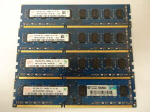 ☆hynix PC3-10600U 4GB×4枚（16GB) BIOS確認済☆③