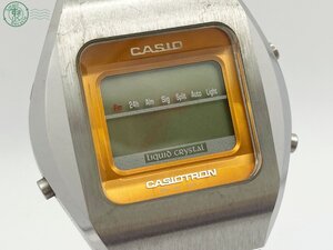 AL0607837　◇ CASIO カシオ CASIOTRON カシオトロン TRN-110 QZ QUARTZ クォーツ デジタル シルバー オレンジ 純正ベルト 腕時計 中古