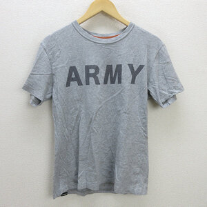 G■アヴィレックス/AVIREX PX ARMYプリントTシャツ【M】灰/men