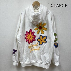 エクストララージ 長袖 パーカー 刺繍 パッチ FLOWER PULLOVER HOODED SWEAT 花柄 101224012009 パーカー パーカー L 白 / ホワイト