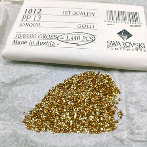 ☆ほぼ未使用 SWAROVSKI スワロフスキー ヴィンテージ ルース 約1400個 1012 13PP 10gross Jonquil ジョンクイル 裸石 デコ R-164 