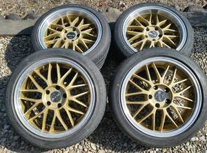 17インチ　タイヤホイール4本セット　17×8J+38 215/45R17 17×9J+38 225/45R17 5穴 114.3 発送ヤマト着払い　手渡しOK