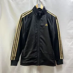 【雷市場（ポンジャン）商品韓国直送】 純正品/ 95 adidas(アディダス) 3本線 ブラックゴールド トラックトップス ジャージ ヨーロッパ