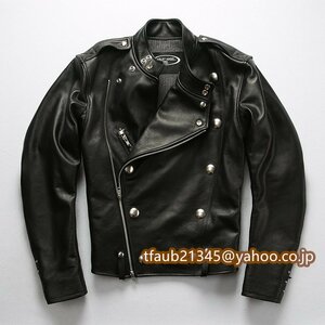 レザージャケット 本革 カウハイド ライダース 牛革 バイクレザー 革ジャン メンズファッション ジャンパー アメカジ S～4XL