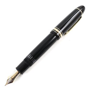 良品△MONTBLANC モンブラン マイスターシュテュック No.149 ペン先14K Mニブ ホワイトスター 万年筆 ブラック ゴールド ドイツ製 メンズ