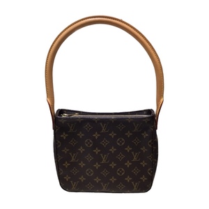 ルイ・ヴィトン LOUIS VUITTON ルーピングMM M51146 ブラウン PVC ショルダーバッグ レディース 中古