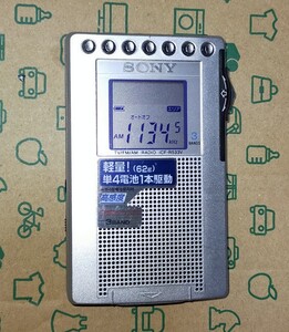 ICF-R533V ソニー SONY 受信確認済 AM FM ワイドFM ポケットラジオ 名刺サイズ 通勤 出張 旅行 野球 競馬 入院 ジョギング 防災 登山 16882