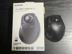 【美品】ELECOM トラックボール DEFT M-DT1DRBK ワイヤレス 人差し指操作８ボタン