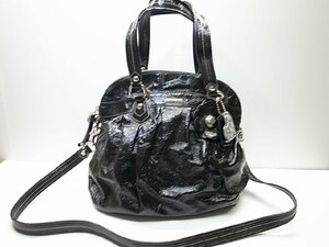 【COACH】コーチ ポピー パテントレザー 2WAY ハンドバッグ ショルダーバッグ F16491