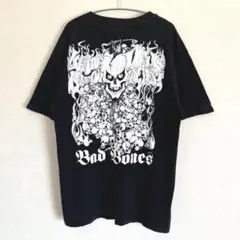 BAD BONES　半袖カットソー　90sビンテージ　Lサイズ　着用感XL相当