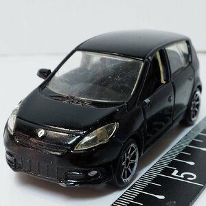 Majorette【Renault SCENIC ルノー セニック 黒ブラック 左ミラー欠】1/64ミニカー トミカサイズ■マジョレット【中古】送料込