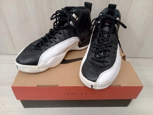 ジャンク NIKE AIR JORDAN 12 スニーカー 26.5cm 136001 061 00 ブラック×ホワイト 鑑賞用