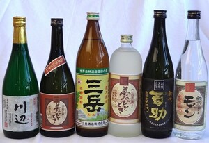 焼酎6本セット(麦焼酎 百助 25度 麦焼酎 夢のひととき 25度 三岳 25度 芋焼酎 夢のひととき 23度 米焼酎 川辺 米