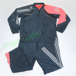 adidas Professional（アディダス プロ）／climaproof ウィンドブレーカー上下セット-sizeO/アシンメトリー/裏メッシュ-（美品）／管CZOS