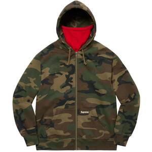 Supreme 22FW Week19 Double Hood Facemask Zip Up Hooded Sweatshirt Woodland Camo Medium オンライン購入 パーカー カモ柄 迷彩 Mサイズ