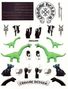 CHROME HEARTS DINOSAUR STICKER　クロムハーツ　ステッカー　恐竜