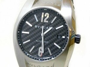 ブルガリ 時計■ EG40S エルゴン デイト ステンレス ラバー ブレス メンズ 自動巻き 腕時計 BVLGARI □6E ニニ100