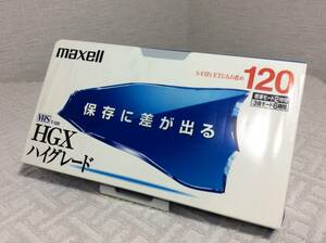 ＶHSビデオテープ　120分　新品　未使用　未開封　maxell 録画用 VHSビデオテープ ハイグレード T-120HGX(B)S