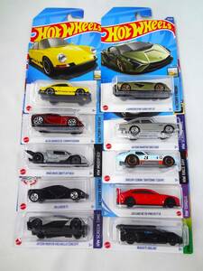 ホットウィール　Hot Wheels　ポルシェ911カレラRS/シアンFKP37/8Cコンペティツィオーネ/シェルビーコブラ/マクラーレン他　10台セット