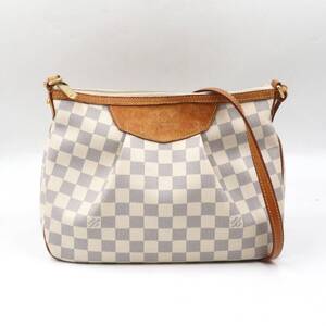 ★LOUIS VUITTON ルイヴィトン N41113 ダミエアズール シラクーサPM ショルダーバッグ クロスボディ 斜め掛け アイボリー系