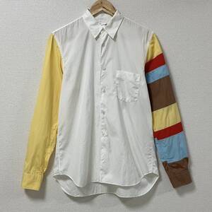 AD2005 COMME des GARCONS SHIRT 袖 切替 パッチワーク クレイジーパターン 長袖 シャツ Sサイズ コムデギャルソンシャツ archive 4080164