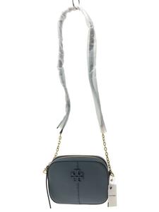 TORY BURCH◆MCGRAW CAMERA BAGショルダーバッグ/レザー/BLU/64447