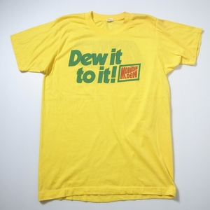 80s ヴィンテージ Mountain Dew マウンテンデュー Tシャツ L / USA 企業ロゴ ペプシ コカコーラ SCREEN STARS VTG