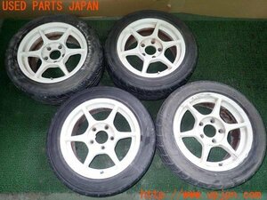 3UPJ=15500916]インテグラ タイプR(DC2)Buddy club P1 RACING P1レーシング ホイール 15×7JＪ +45 PCD114.3 5穴 4本 中古