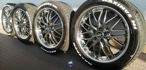 ■美品■ ミラノCoボルテック ハイパーMS 特殊色/ポリッシュ 17ｘ7.0JJ +48 PCD100　ほぼ新品205/50R17　86ZN6で使用　BRZ、プリウス等