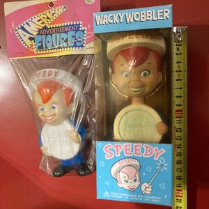 新品当時物2体WACKY WOBBLER ボビングヘッド アルカセルツァー スピーディー 胃薬 マイルズ・ラボラトリーズ社フリーホイーラーズ マッコイ