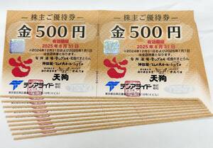 【大黒屋】テンアライド 株主優待 1万円分 天狗 2025年8月31日まで 500円×20枚 送料無料 1円