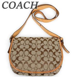 COACH コーチ ショルダーバッグ 斜めかけ かぶせ鞄 ブラウン 茶 可愛い フラップ式 クロスボディ 肩掛け レディース ユニセックス レザー