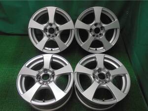 f21◆メーカー不明 マルチアルミホイール 16×7J ◆16×7JJ +38 4H / 5H PCD114.3 中古アルミマルチホイール4本セット