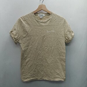 ◇ ⊂ Φ GYMPHLEX ジムフレックス ロゴ刺繍 半袖 Tシャツ サイズ16 ベージュ系 レディース E