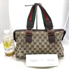 GUCCI グッチ シェリーライン ハンドバッグ GGキャンバス