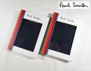 ◇e105 新品 国内正規品 定価6,600円ポールスミス Paul Smith ショートボクサーパンツ2枚セット【M】黒 ブランドロゴ マルチストライプ