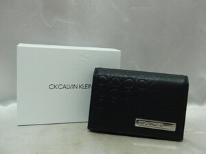 CK CALVIN KLEIN シーケー カルバンクライン コモン 本革 名刺入れ 824613 箱付 美品