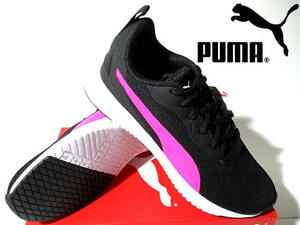 新品■ 即決　安い！　プーマ　スニーカー　フライヤーフレックス　黒　ピンク　ブラック　27.5cm　未使用　PUMA Flyer Flex　ランニング