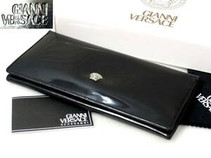 8◎正規品ジャンニヴェルサーチ GIANNI VERSACE 皮革長財布 ブラック オリジナル箱