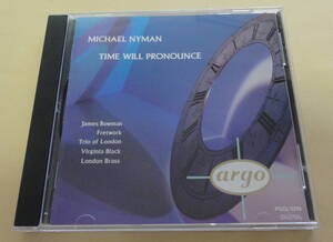 マイケル・ナイマン / 時は告げる　1992年委嘱作品集 CD 　ジョン・ケージ MICHAEL NYMAN TIME WILL PRONOUNCE JOH CAGE