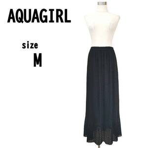 【M】AQUAGIRL アクアガール レディース スカート ブラック 網目表地