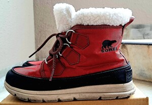 【格安スタート】代理出品 SOREL EXPLORER CARNIVAL, ソレル エクスプローラーカーニバル 赤系 スノーブーツ 23cm ウインター レディース