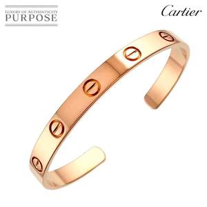 カルティエ ラブ ブレス #17 オープン K18 PG 750 ブレスレット バングル Love Bracelet 90254816