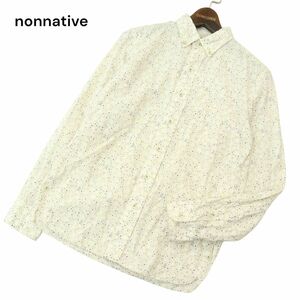 nonnative ノンネイティブ DWELLER B.D. SHIRT★ リバティ 総柄 長袖 ボタンダウン シャツ Sz.0　メンズ 日本製　A4T06899_6#C